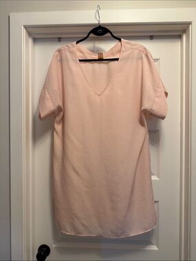 Smash & Tess Women's Pale Pink V-Neck Tunic Top/dress